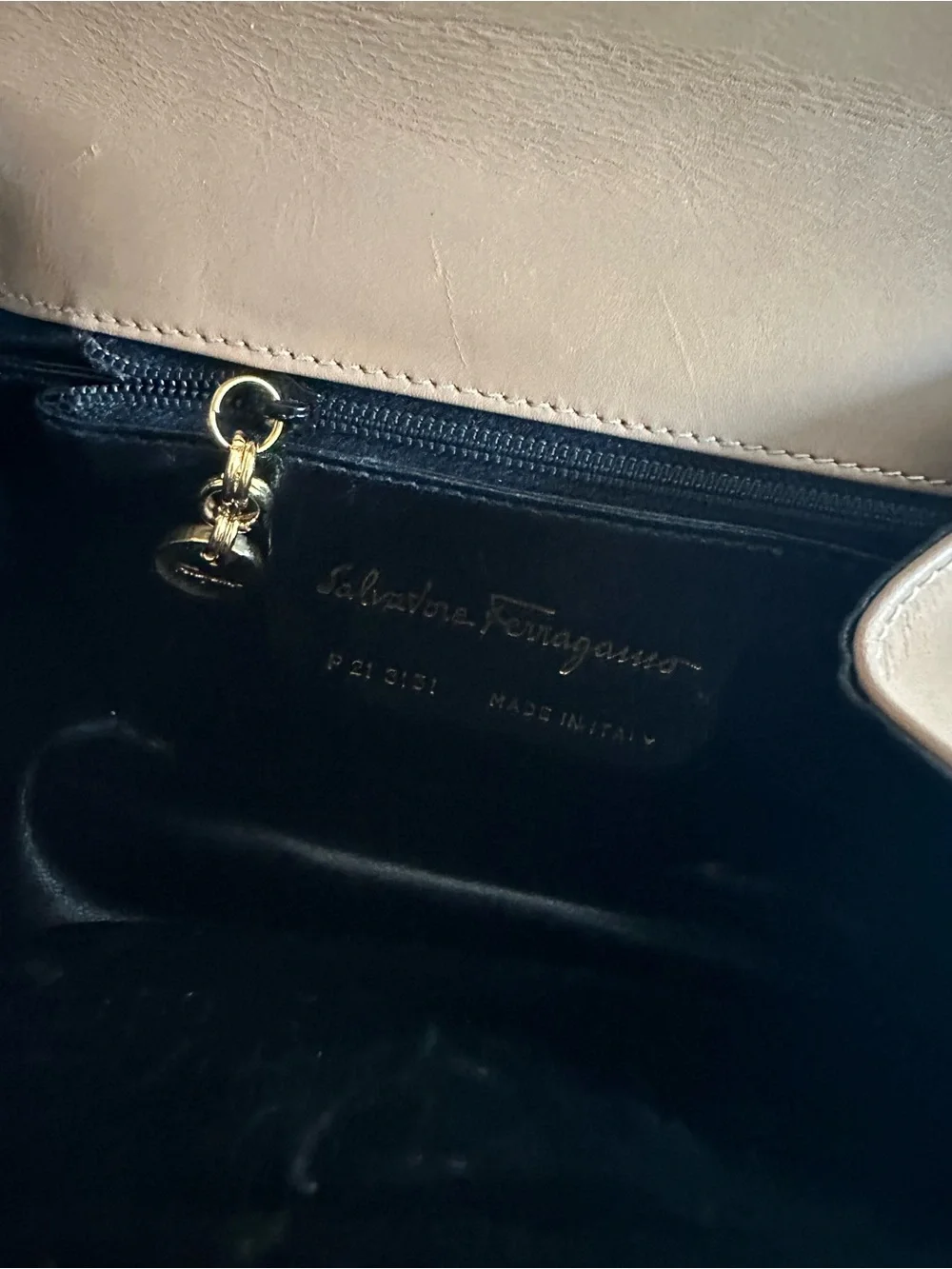 Salvatore Ferragamo Mini Tan Leather  Bag